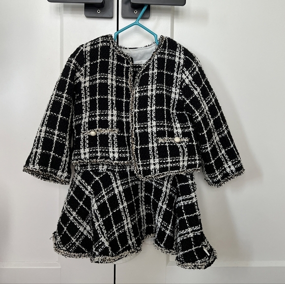 Kids Tweed Dress and Matching Jacket - Picture 1 of 3